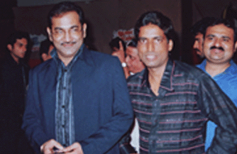 Dipoo Srivastava with famous singer Sudesh Bhonsle - also a great mimicry artiste from Bollywood